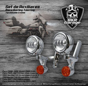 Kit de Faros Auxiliares para Touring Terminado Cromo
