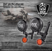 Kit de Faros Auxiliares para Touring Color Negro Brillante