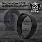 Bisel Cover para Faro 5 3/4'' Color Negro Mate