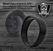 Bisel Cover para Faro 5 3/4'' Color Negro Mate