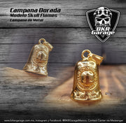 Campana Harley Davidson Modelo Skull Terminado Dorado Accesorio