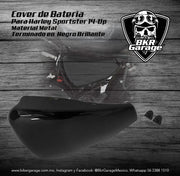 Cover de Bateria para Sportster 2014-Up Color Negro Brillante