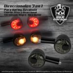 Direccionales Deuce Terminado Negro Brillante Mica Humo 3 en 1