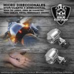 Direccionales Micro Terminado Cromo Dos Funciones