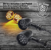 Direccionales Led Point Color Negro Mate