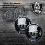 Faros Auxiliares de 4.5" Color Negro para Harley
