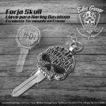 Llave Plana Larga Izquierda Skull Para Sportster
