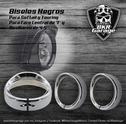 Kit de Covers Biseles para Faros de 7'' Terminado Cromo
