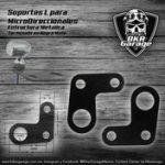 Soportes para Micro  en "L" Direccionales Color Negro Mate